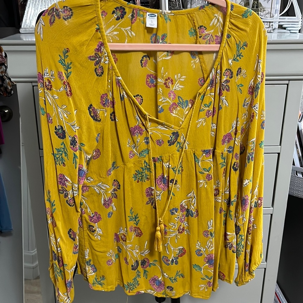 Mustard colored blouse